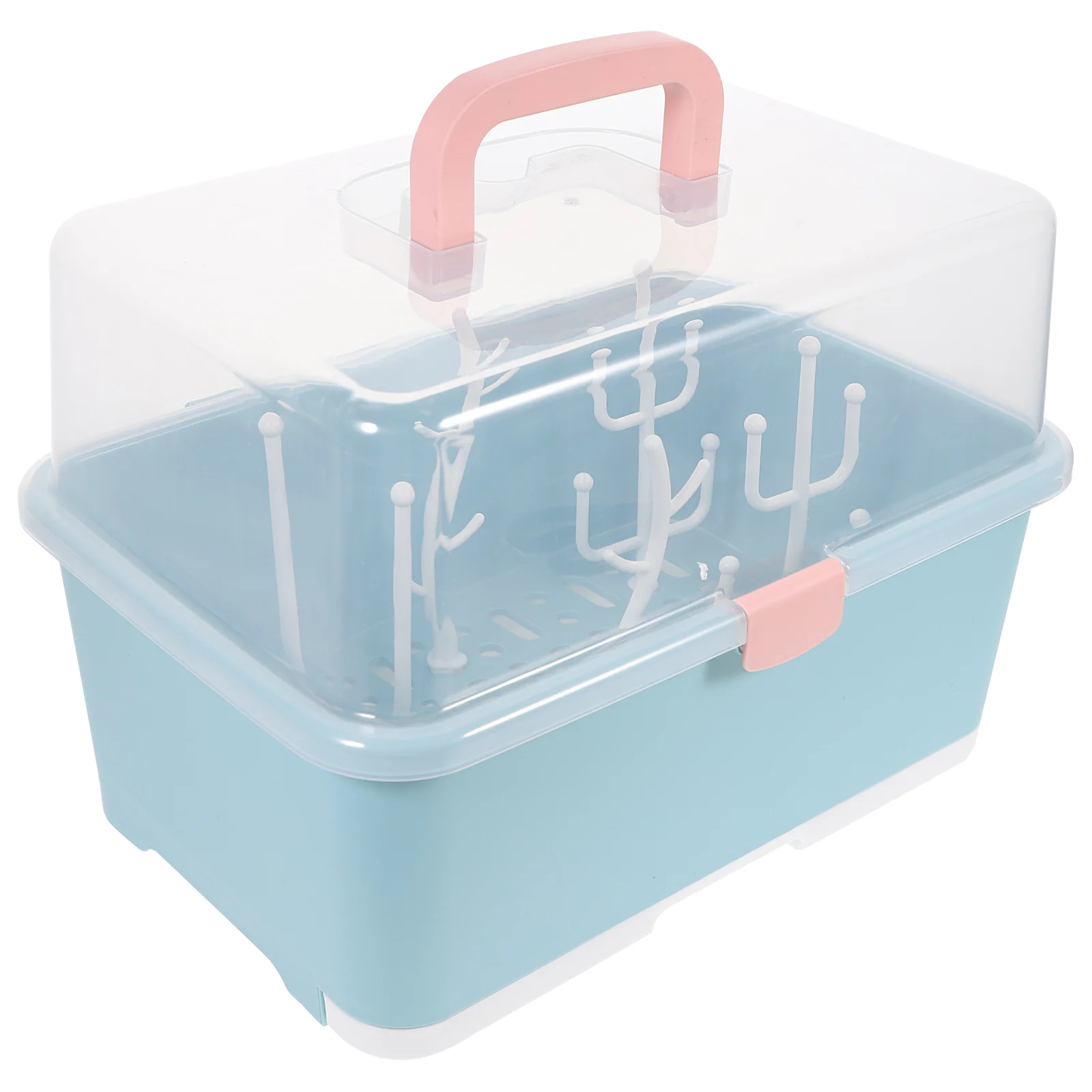 

Storage Box Baby Bottles Drainer Container Breastfeeding Supplies Drying Rack Organizer