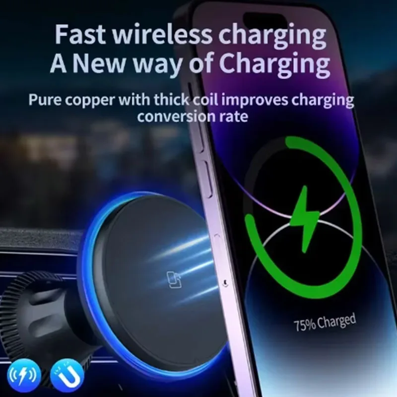 MagSafe Автомобильное зарядное устройство 15 Вт, магнитное беспроводное ...