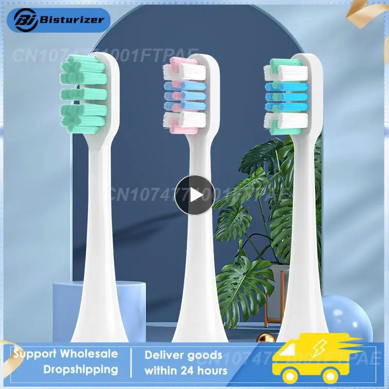 

Сменные головки для зубной щетки MIJIA T300/T500/T700, насадки с мягкой щетиной для звуковых электрических зубов, 1 ~ 8 шт.