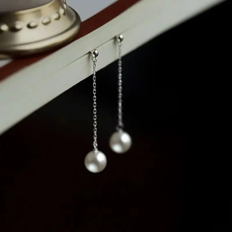

2023 new pearl earrings trendy long women's earring