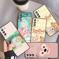 cute disney linabell case for samsung galaxy s22 s21 s20 fe s10 s10e s9 s8 plus ultra pro lite s7 edge black phone cover