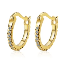 genuine 925 sterling silver diamond stud earrings females trendy aros mujer oreja cnorigin diamond orecchini earring girls