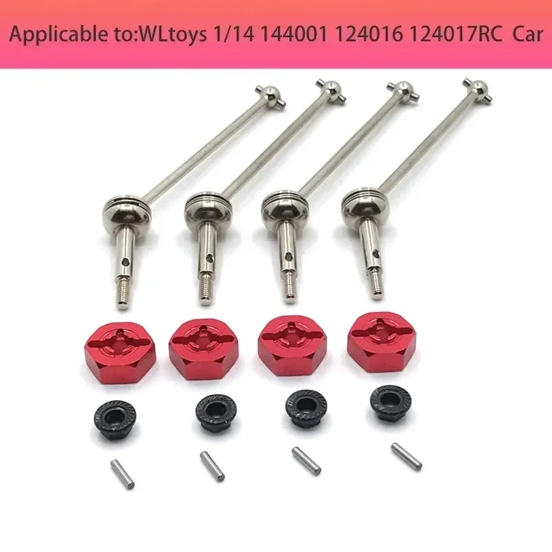 Фото Металлические запасные части для радиоуправляемых машин WLtoys 144001, 144010, 124016, 124017, 124018, 124019: карданный вал, задняя ось (автозапчасти) №5