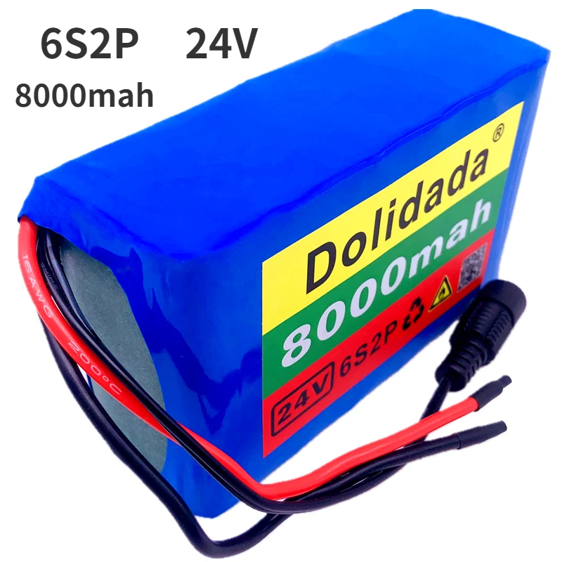 

6s2p 24V 8Ah 18650 Batterij Lithium Batterij 25.2V 8000Mah Elektrische Fiets Bromfiets/Elektrische/Li Ion batterij Met Bms