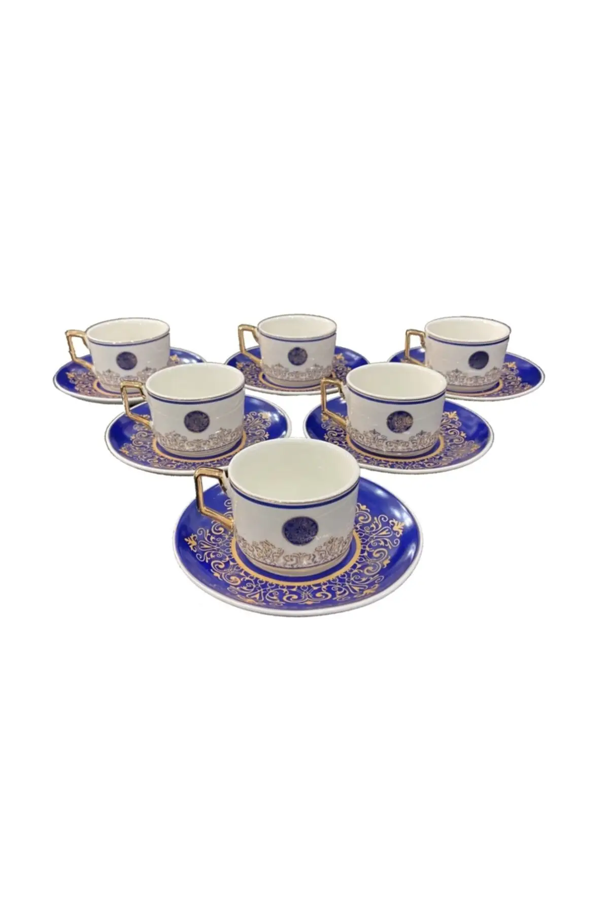 

Удивительный турецкий греческий арабский Набор чашек для кофе и эспрессо, отличный набор фарфоровых кофейных чашек, новая модель синего цв...