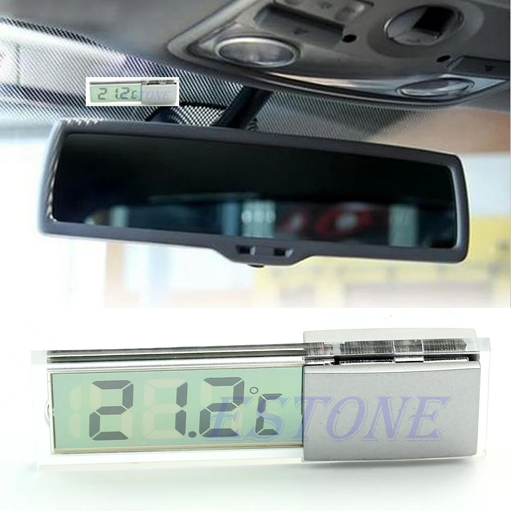 

New Thermometer Suction Cup Digital Mount On Car Windshield Or Rear View Mirror Drop Shipping
