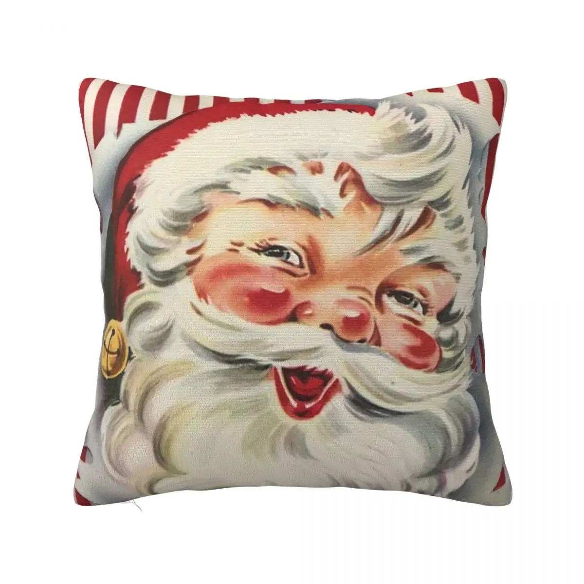 

Christmas Santa Claus Pillowcase Printed Polyester Cushion Cover Gift Pillow Case Cover Home Zippered 40X40cm