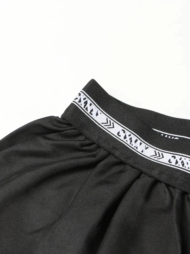 Брюки женские с широкими штанинами высокой талией и поясом