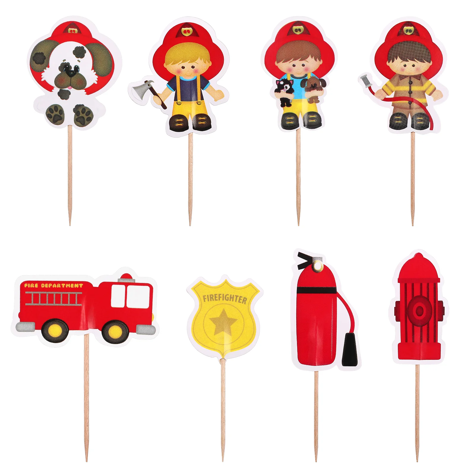 

24 Pcs Cake Stand Kids' Party Supplies Ornament Birthday Topper Pirate Cupcake Decoration Bamboo Child Piñata