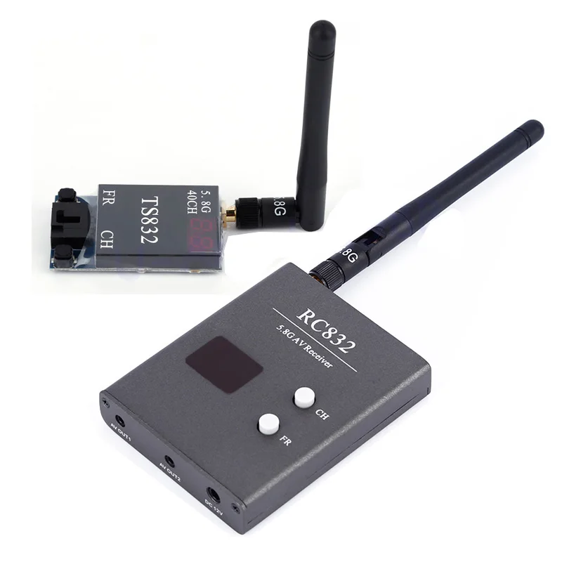 

48Ch 5.8G 600mw 5km Wireless AV Transmitter TS832 Receiver RC832 for FPV Multicopter RC Aircraft Quadcopter Wholesale Dropship