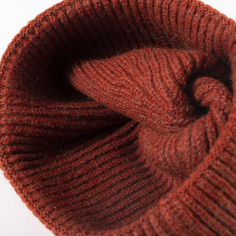 Осенние вязаные облегающие шапки из искусственного кроличьего меха женская