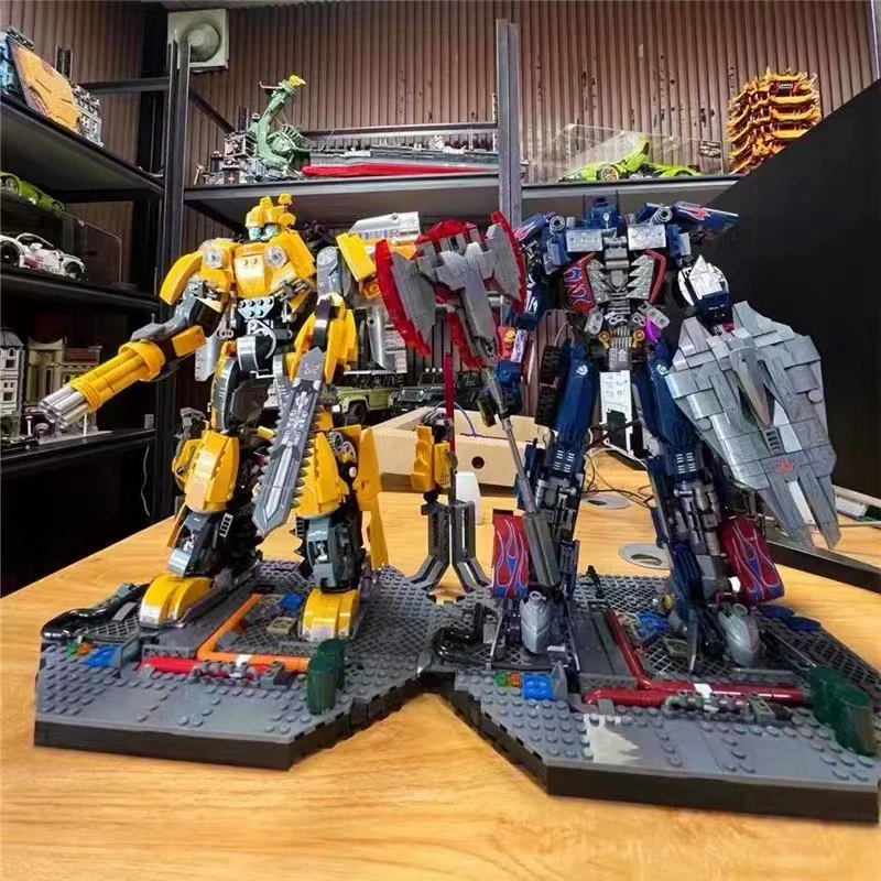 

Military Ideas Optimus Transformation Robot Building Blocks Truck Moc Bumblebeed Transformationer Model Bricks Toys For Boy Gift