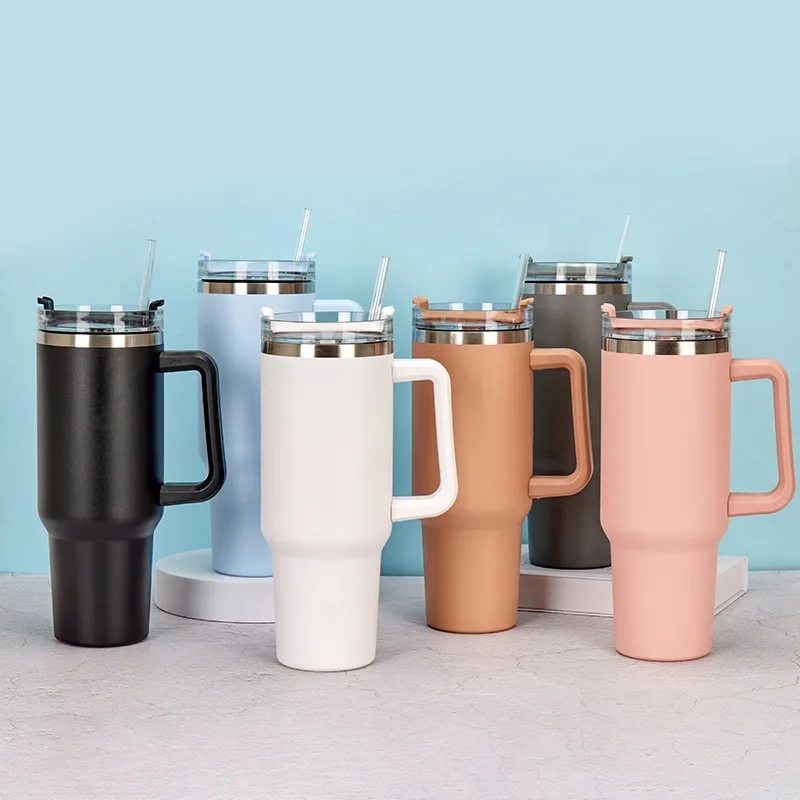 

40oz Coffee Mug with Handle, Insulated Travel Mug with Lid and Straw,Stainless Steel Double Wall Vacuum Leak Proof Coffee Cup