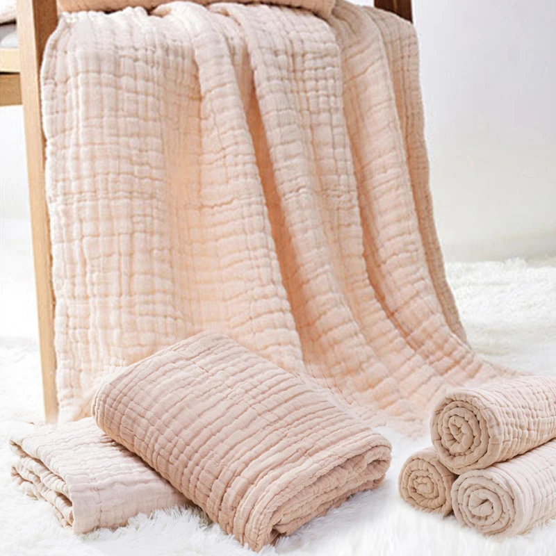

6 Layers Bamboo Cotton Baby Receiving Blanket Infant Kids Swaddle Wrap Blanket Sleeping Warm Quilt Bed Cover Muslin Baby Blanket