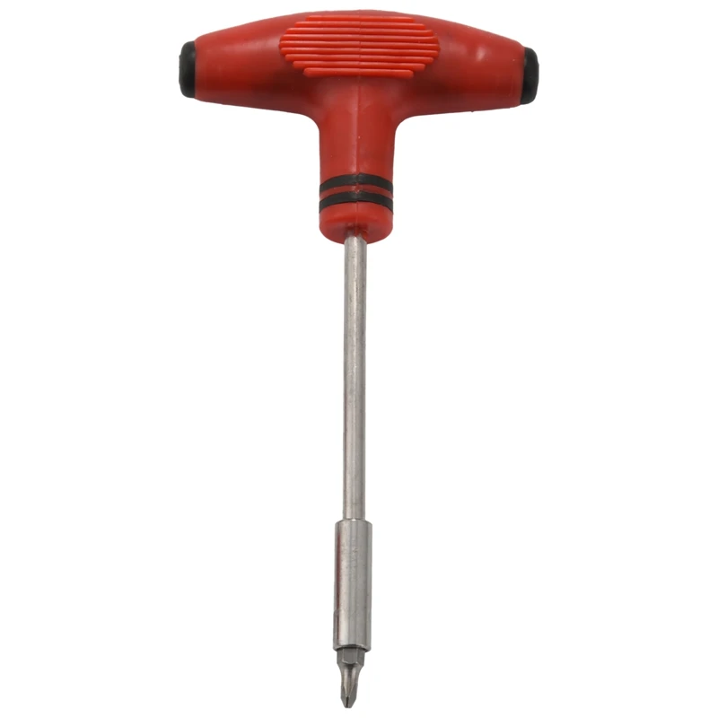 

HOT-22 1 Hexagon With T-Handle Socket Screwdriver Bits Set Silver Tone Red