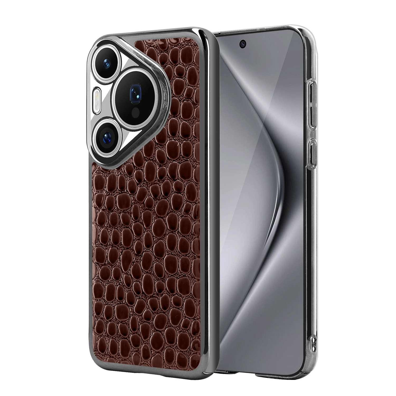 Чехол для телефона из искусственной кожи со змеиным крокодиловым узором Huawei P40 P50