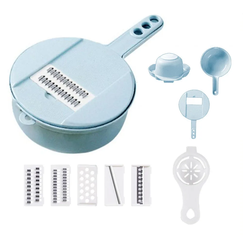 

9 Piece Set Multi-Function Food Chopper Vegetable Carrots Potatoes Cut Shred Grater Kitchen Manual Slicers Fruit Vegetable Tools