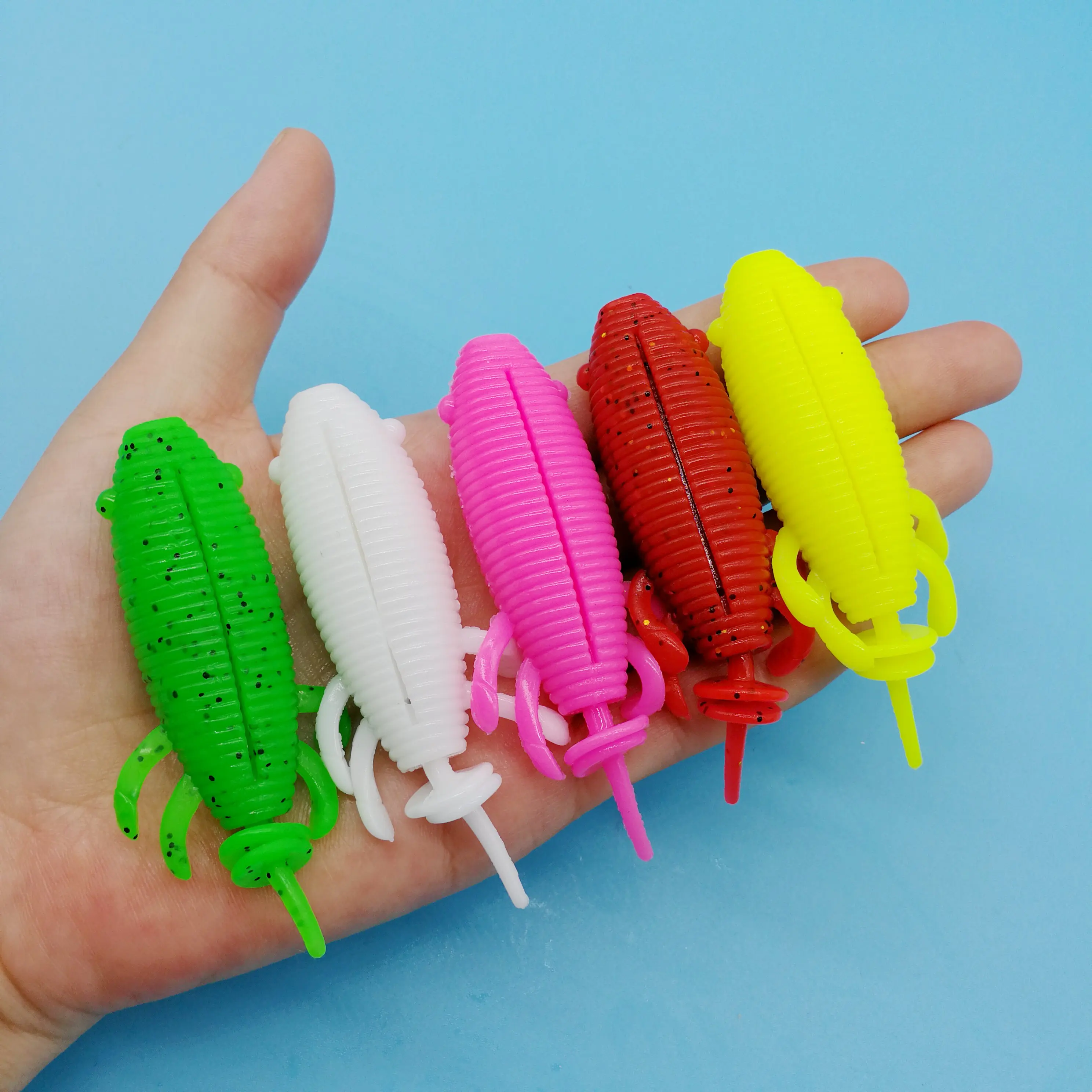 

HOOFISH 8PCS /LOT Floating Soft Fishing Lure 12g/80mm Snakehead Lure Isca Artificial Bait Top Water Frogs Fishing Tackle