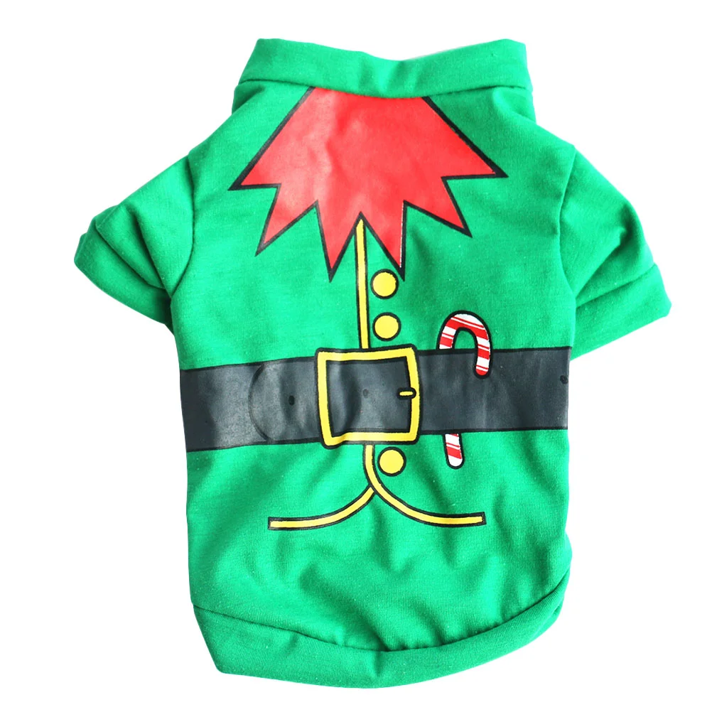 

Dog Costume Clothes Christmas Elf Pet Puppy Coat Xxswinter Clothing Jumpsuit Suit Dogs Pattern Small Sweatshirt Warm Kitten