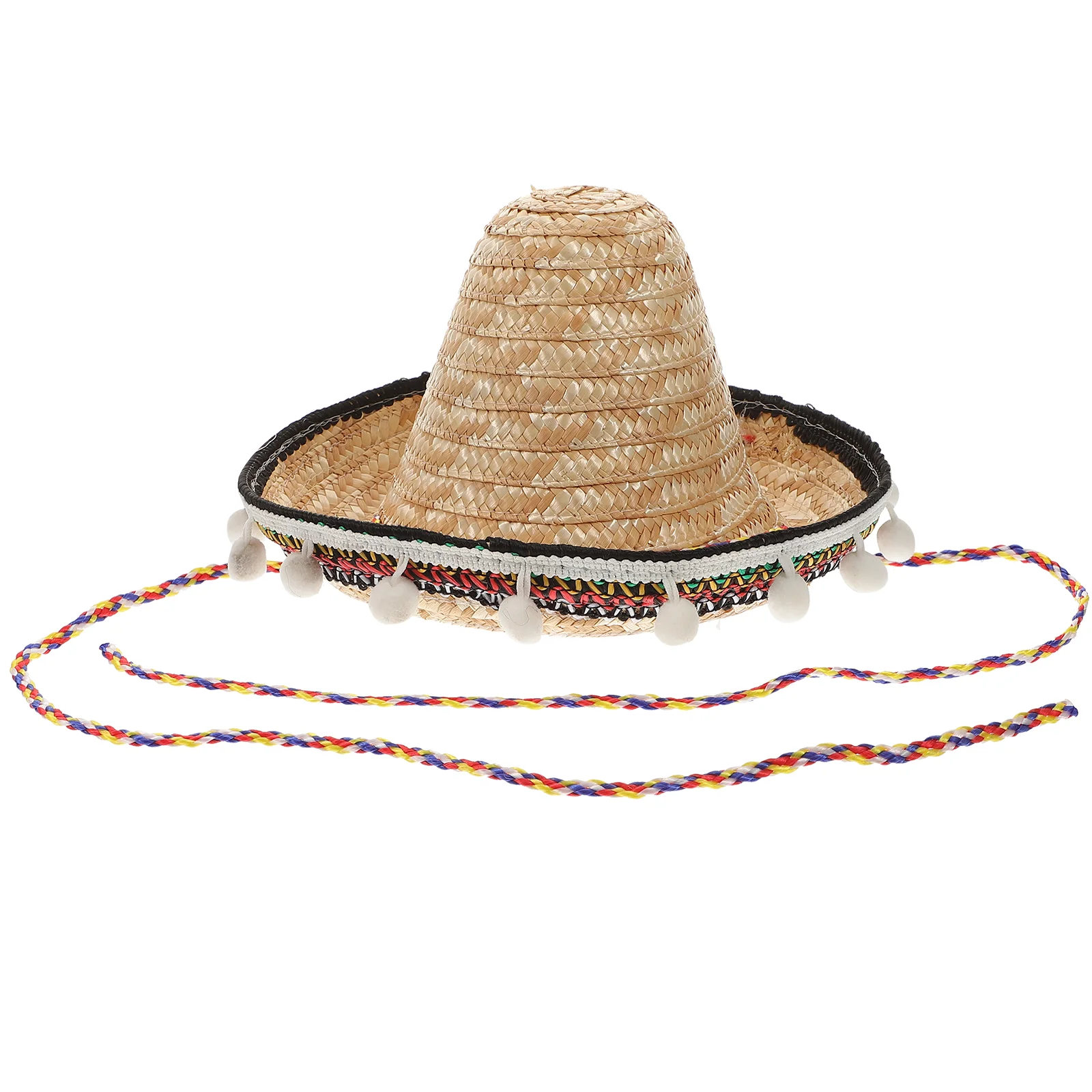 

Birthday Favors Pompom Hat Hawaiian Style Dressing Straw Present Prop Man Gifts