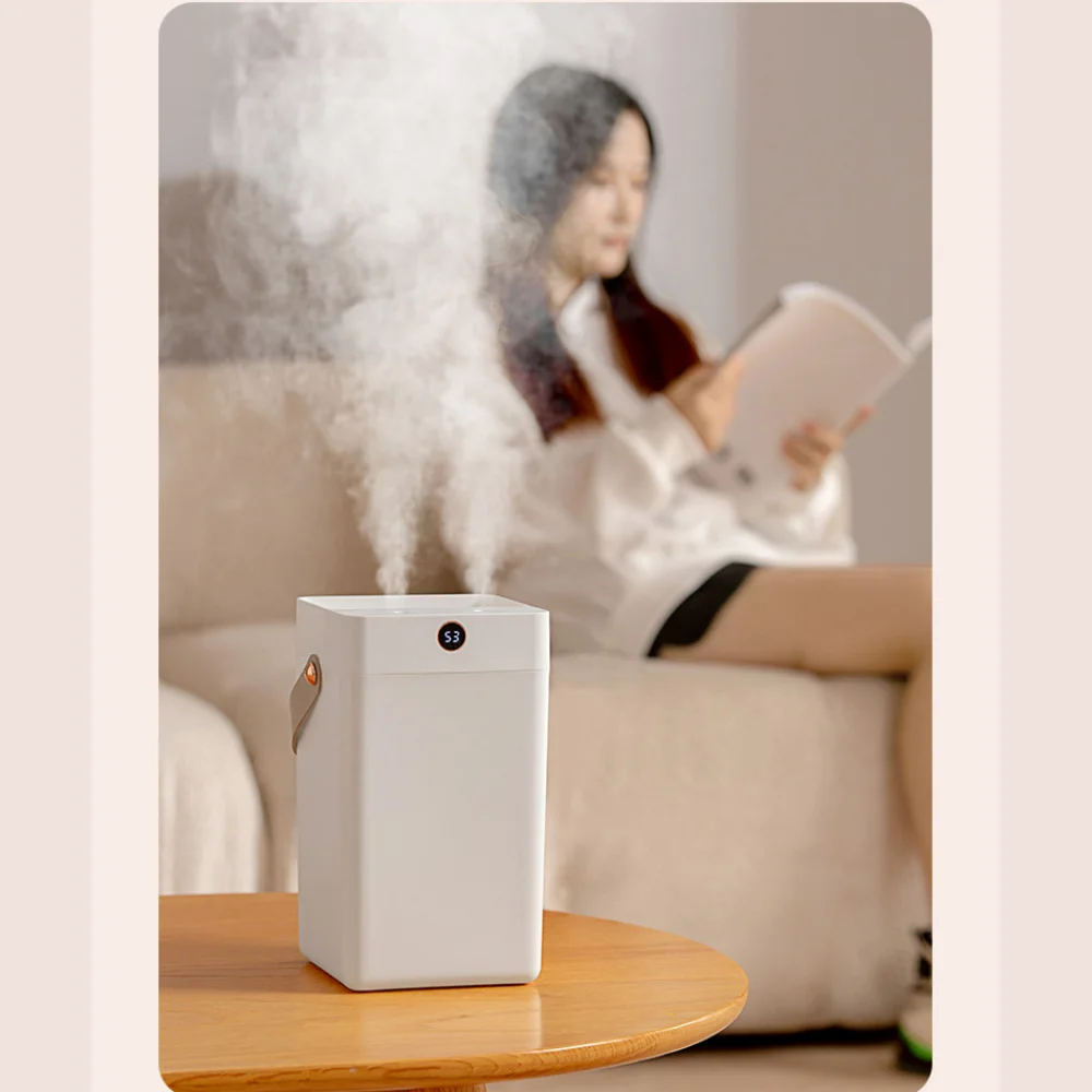 

3L Air Humidifier High-capacity Double Spray Aroma Diffuser With Humidity Display Cool Mist For Bedroom Home Plants Purifier T16