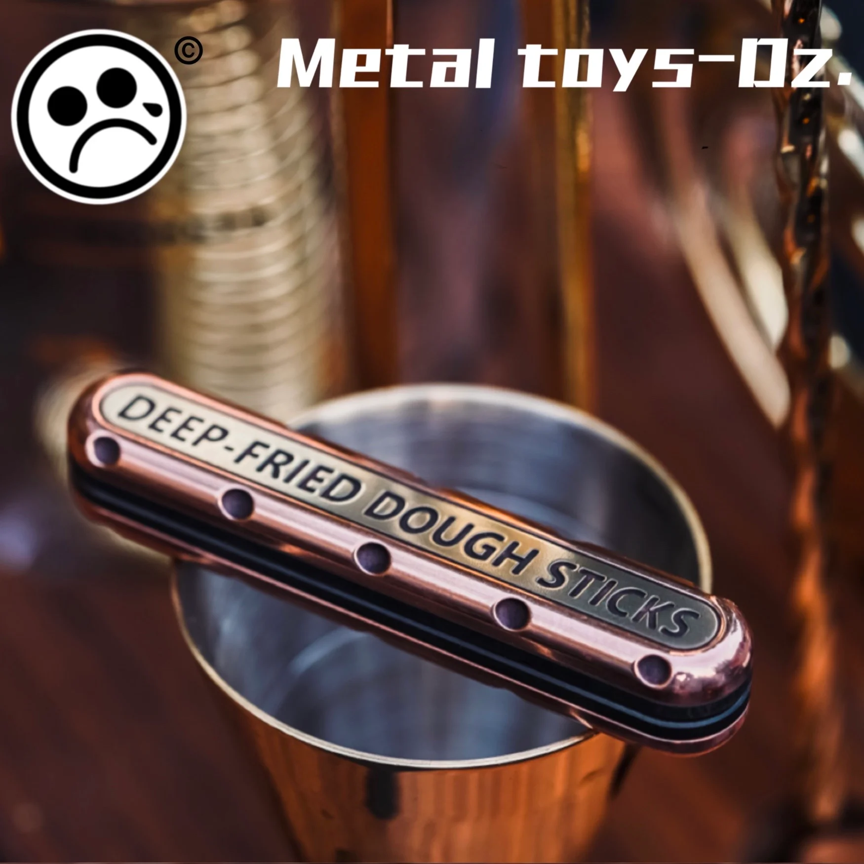 Metal Toys Dz TopD Push Slider Deep-fried Dough Sticks Non-magnetic Mechanical Structure Rotating EDC Decompression Toys