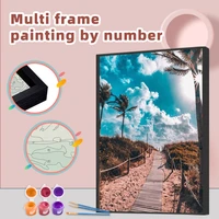 chenistory painting by numbers diy handmade on canvas for adults kit acrylic paint coloring by numbers with multi aluminium fram
