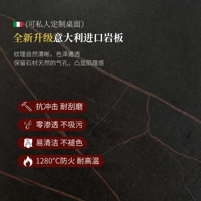 Комбинация обеденного стола и стула из итальянского камня. Современный