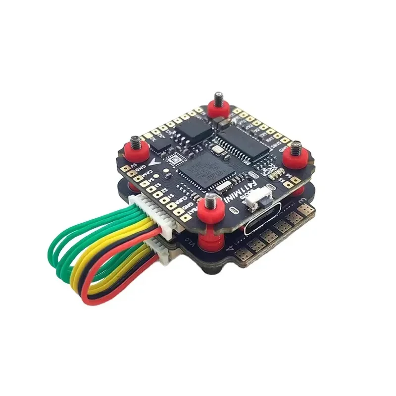 Фото Полетный контроллер Aocoda-RC F4 MINI F411 Stack 20×20мм, 3-6S 35A ESC с поддержкой BLHeli-S Bluejay BLS, FC с барометром, черным ящиком и OSD №1