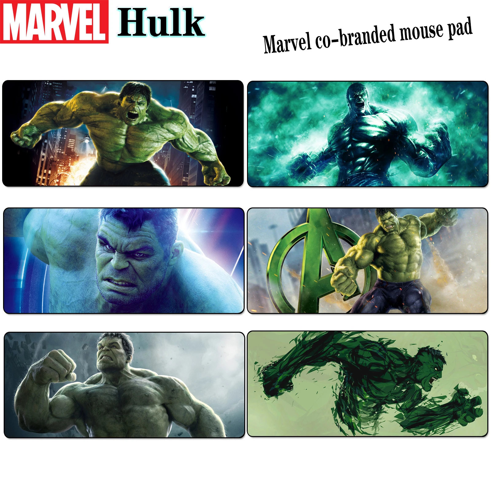 

Marvel Hulk Three Generation Anti-Slip Durable Rubber Large Gaming Mouse Pad Computer Gamer Keyboard Mouse Mat for PC Desk