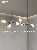 Designer Dining-Room Lamp Modern Simple And Light Luxury High-End New Elegant Nhold Long Chandelier Internet Celebrity Lamps