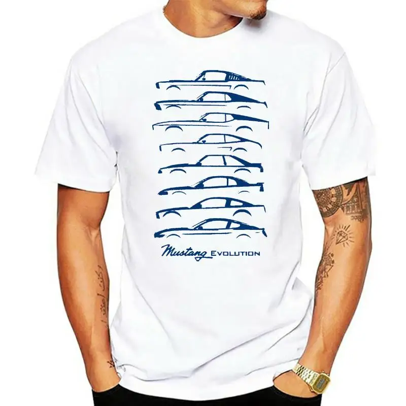 

Футболка Американ мускул машина 1964-2022 мустаг Эволюция Классическая новинка 2022 модные футболки с принтом Мужские футболки с коротким рукаво...