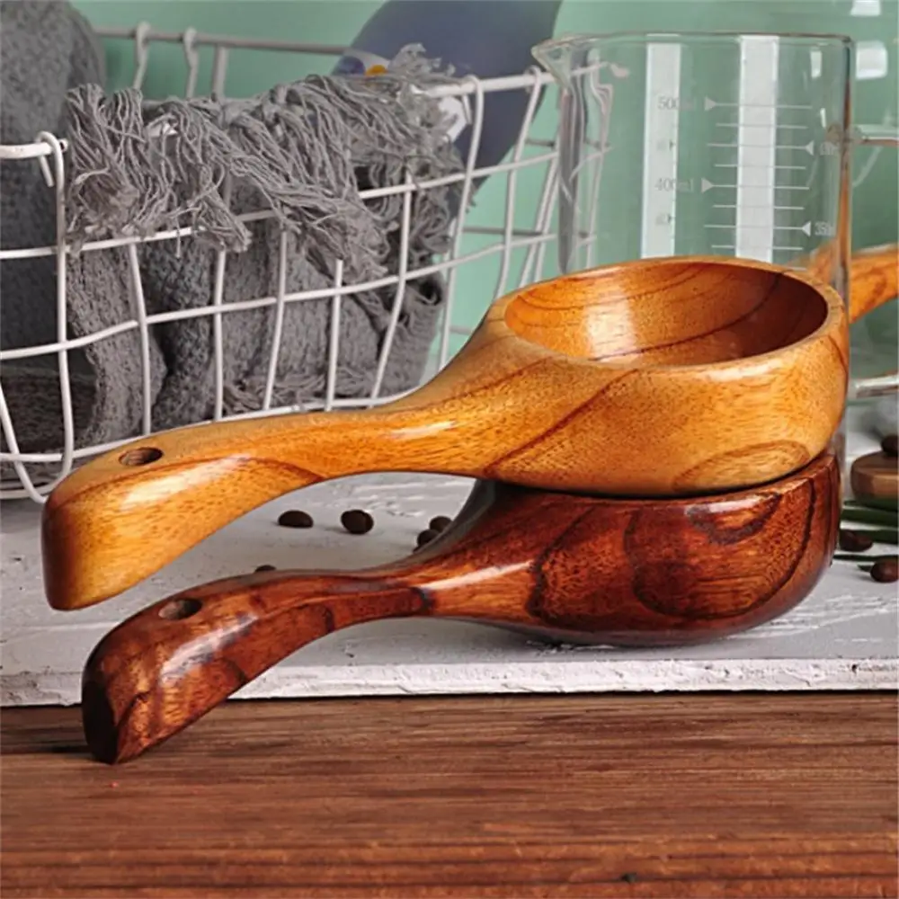 

2023 Eating Tableware Wooden Spoon Japanese Style Rice Spoon Wholesale Eat Sowing Wooden Spoon Hot Creative Net Red Water Scoop