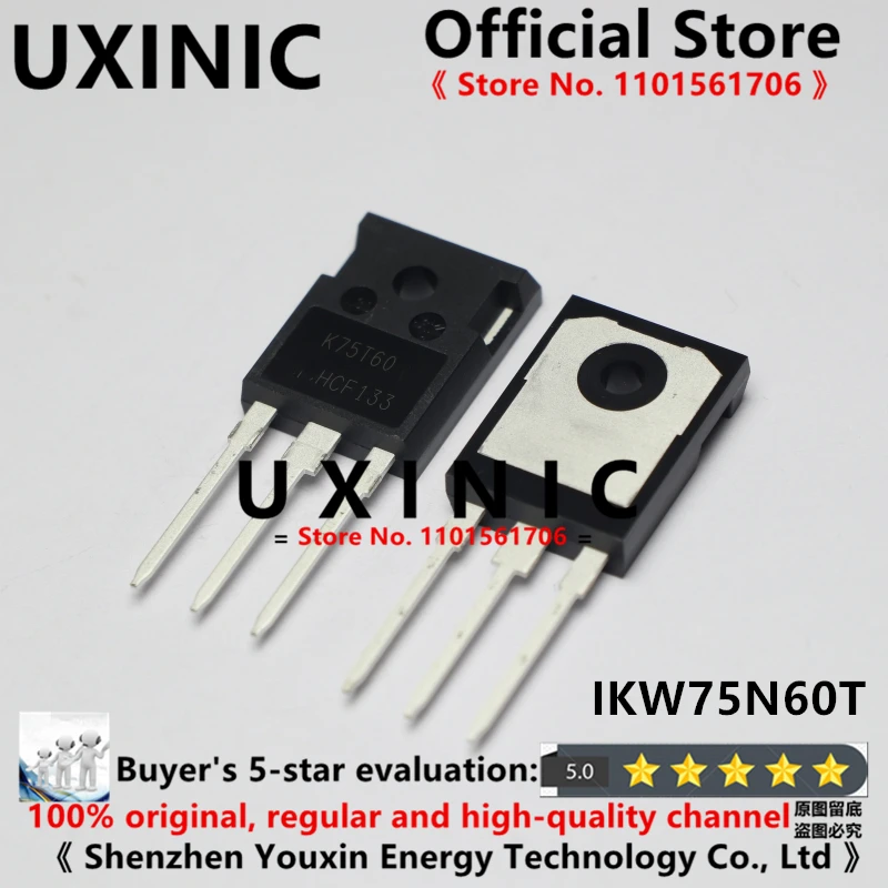 

UXINIC 100% новый импортный оригинальный IKW75N60T K75T60 IGBT FET 600V TO-247 75A