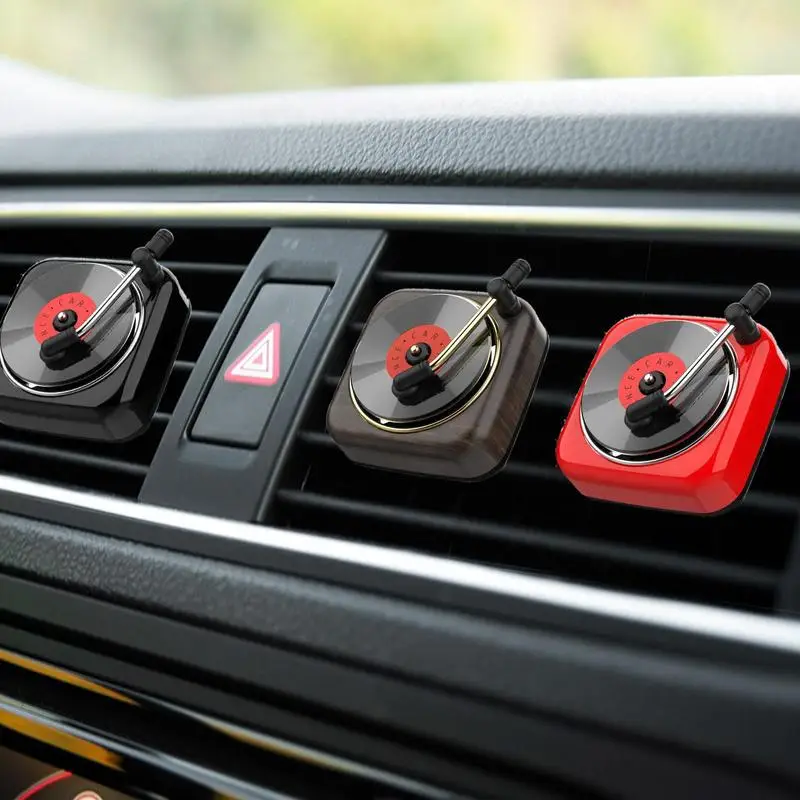 

Car Air Freshener Retro Air Fresh Clip Perfume Record Player Aromatherapy Essential Oil Fragrance Car Interior Decor Accessories