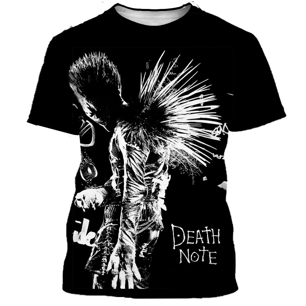 

2022 Anime Death Note 3D Printed High Quality Boyfriend Gift Crew Neck Breathable Soft Unisex Summer Fashion Casual Tops
