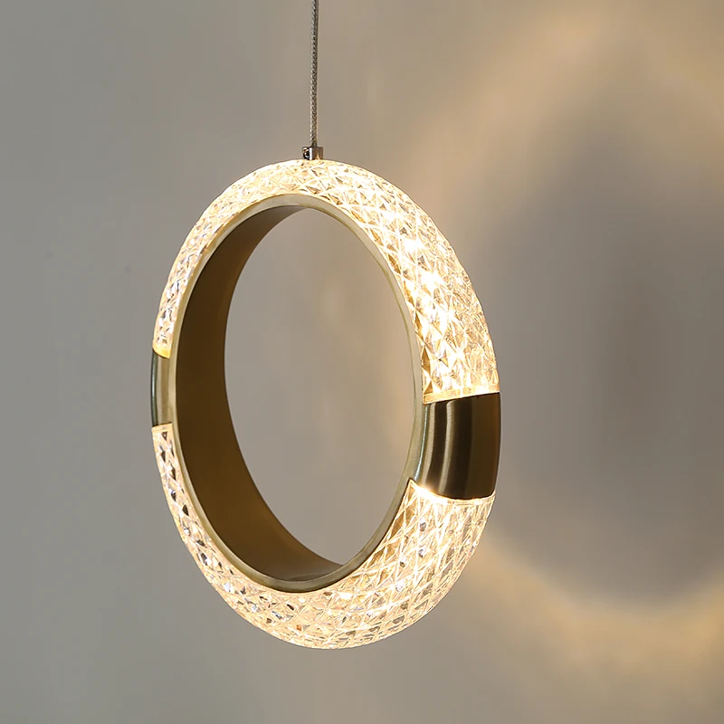 

Nordic Round Gold Small Chandelier Interior Creative Pendant Light For Bar Cafe Living Dining Room Beside Kitchen Hanging Lamp