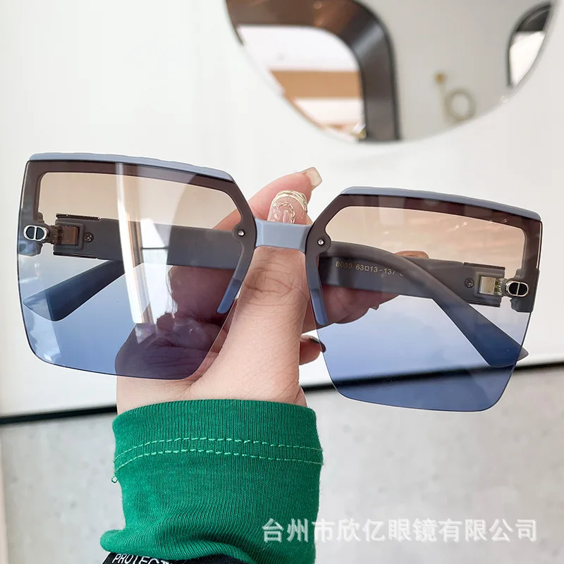 

Classic Vintage Square Sunglasses Woman Gradient Mirror Frameless Sun Glasses Female Retro Fashion Rimless Oculos De Sol New