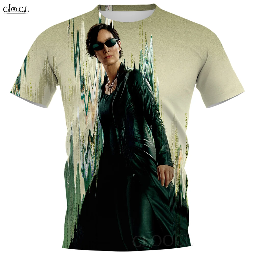 Мужская футболка CLOOCL с принтом матрицы 3D графика женские футболки коротким