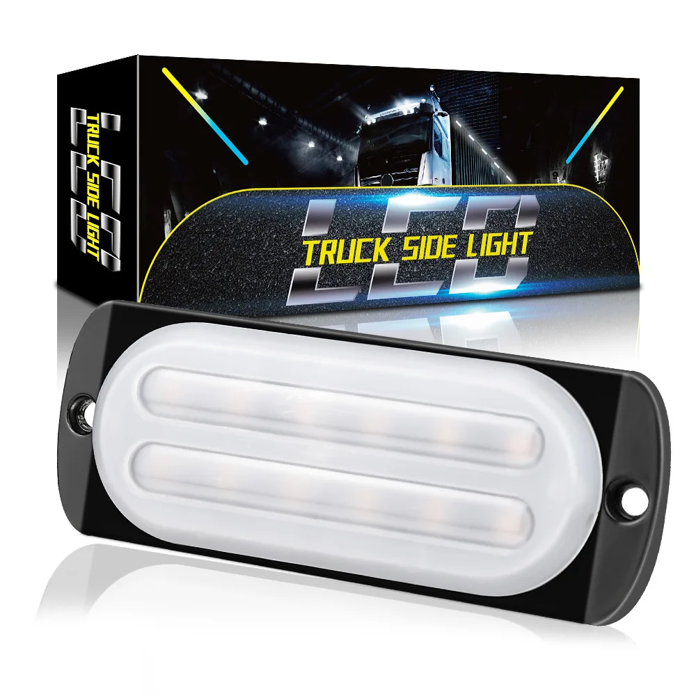 

WD Automobile Ultra-thin Side Light Signal Light Warning Light 12-24V Light Guide Type 12LED Pickup Flash Lamp