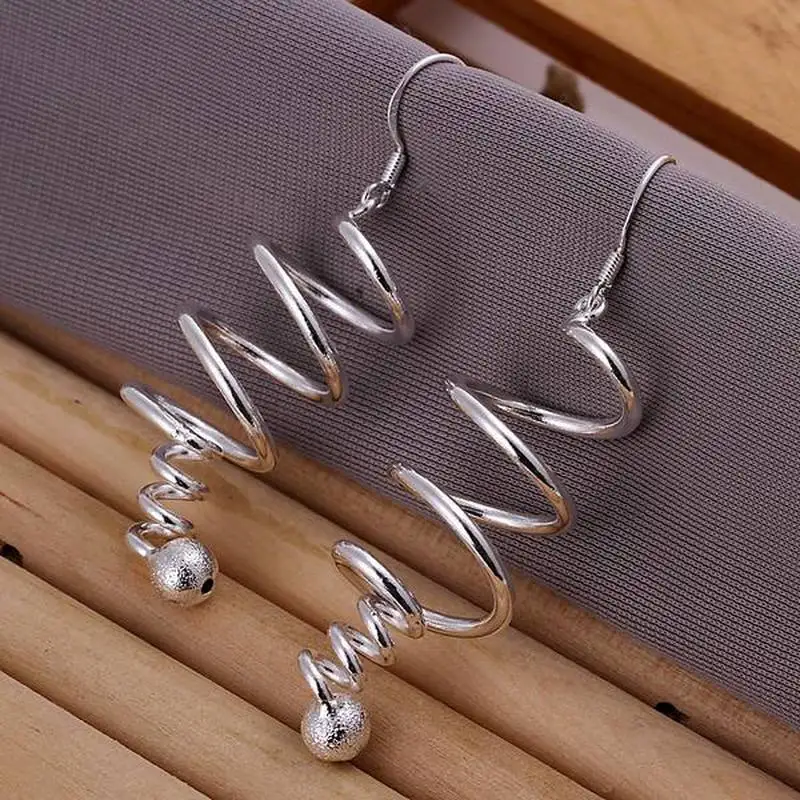 

wholesale fashion silver plated earrings hot sale hoop elegant cute women Charms wedding classic jewelry hook lovly gift