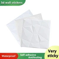 new design self adhesive stereo wall sticker waterproof 3d panel bathroom living room home decoration 3d wallpaper