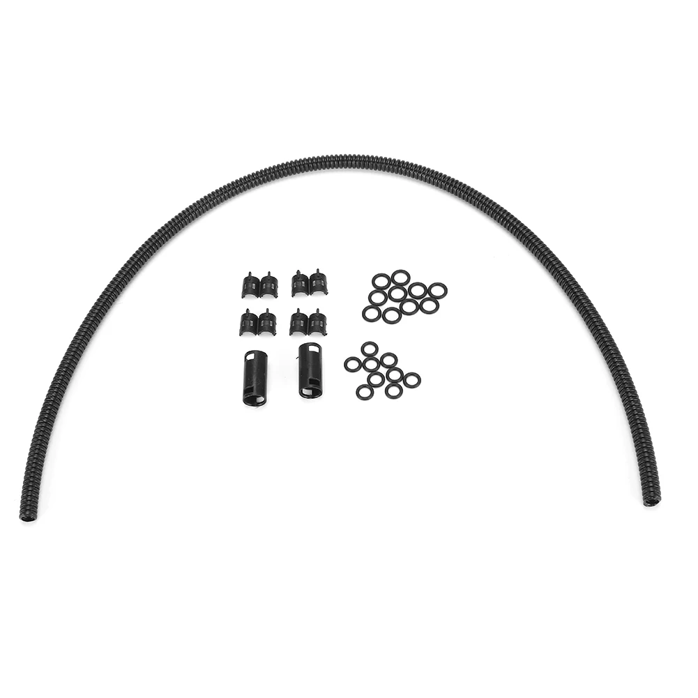 

50cm 19.7in Windshield Washer Sprayer Hose Corrugated Tube Connector Kit Universal Car Parts