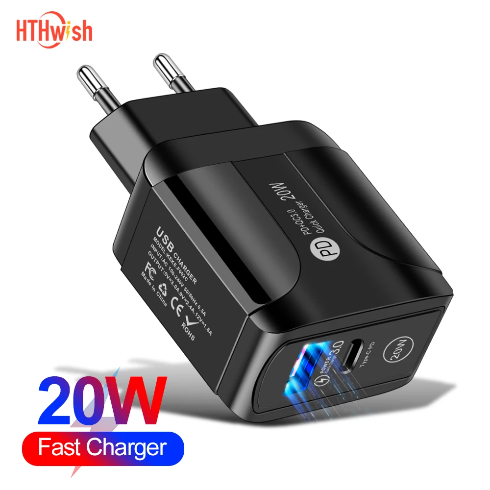 Фото Зарядное устройство с 2 USB-портами 20 Вт QC + PD 3 0 быстрая зарядка для IPhone 12 mini 13 11 Pro Max X Зарядное устройство с 2 USB-портами 20 Вт QC + PD 3 0 быстрая зарядка для IPhone 12 mini 13 11 Pro Max X