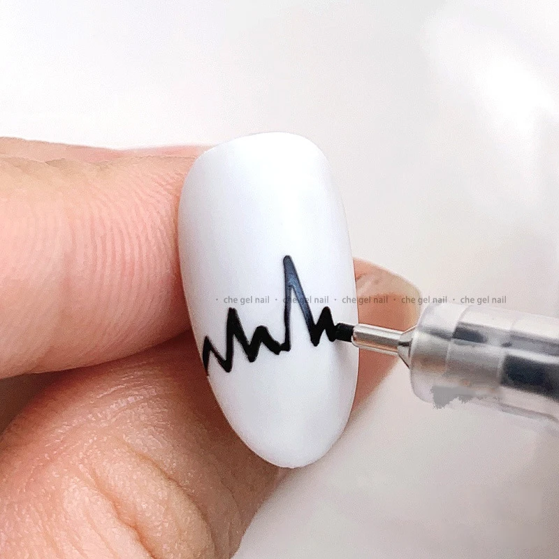 

10 Colors Nail Brush Nail Art Graffiti Pen Waterproof Not Dizzy UV Gel Polish Design Painting Detail DIY Tools Black Purple Blue