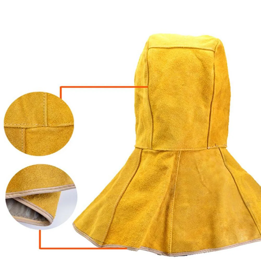 

1PC High Temperature Spatter Proof Cowhide Welding Helmet Welder Tig Mig Hood Soldering Equipment Protective For Pipes Boilers