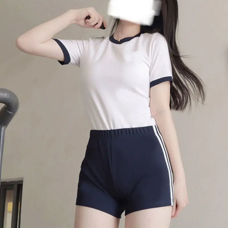 

Japanese Style Gymnastic Suit Conservative and Lovely Girl High School Birthday JK Uniform Set Two-piece Set
