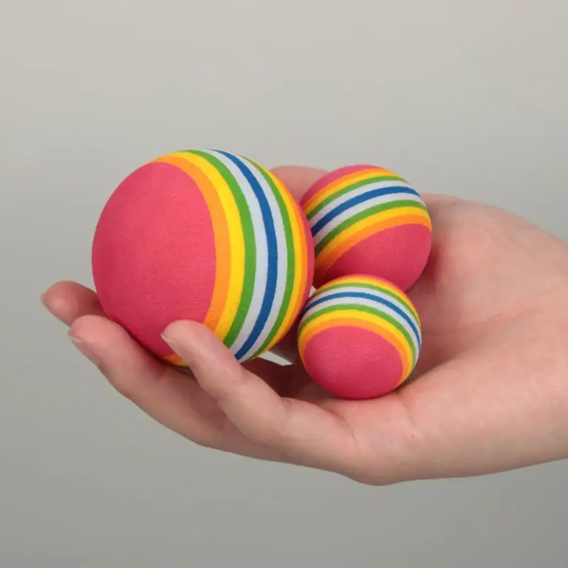1/2/3 шт. 42 мм Радужный мяч для домашних животных игрушка Детские разноцветные