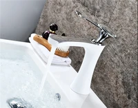 nordic copper single handle single hole bathroom bathroom undercounter basin basin washbasin cold and hot white paint faucet