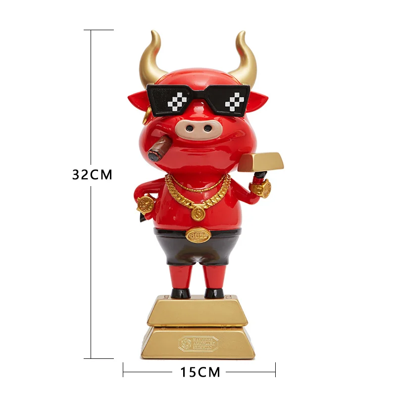 Скандинавская статуэтка коровы из резины